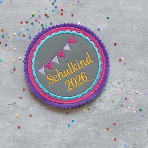 Schulkind 2026 Klettie reflektierend Klett- Patch Magic Mags