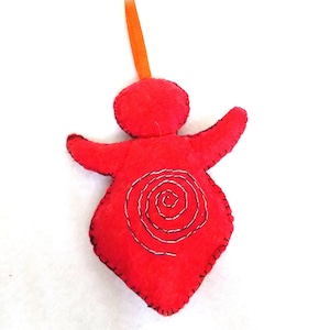 Goddess Spirit doll ~ Art Doll ~ Cloth Goddess Charm or Altar Decor, earth mother, goddess, healing doll, offering, wiccan,