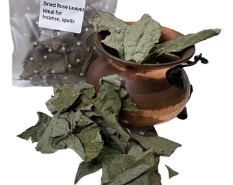Rose leaves, dried leaves, Apothecary, Wicca, Greenwich, Witchcraft, Hedge Witch, Spell work, Spells, Ingredients