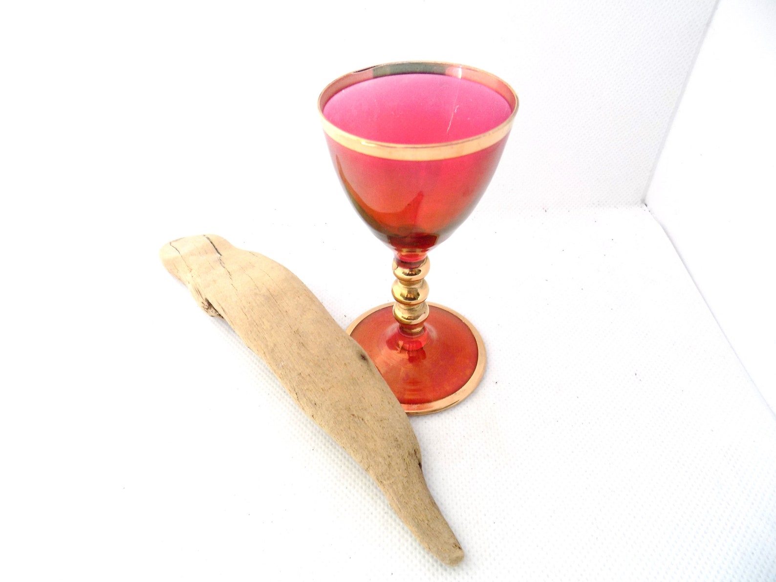 Red Glass Mini Goblet mead glass Spirit glasses altar Etsy
