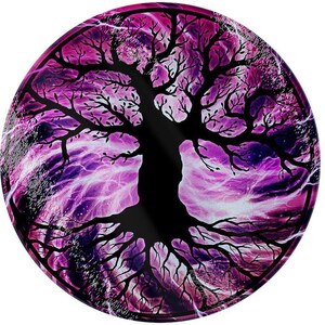 The Tree Of Life Circular Glass Chopping Board, witches kitchen, home decor, chopping board, glass chopping board, pagan