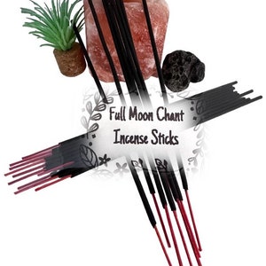 Full Moon Chant , ritual blend. hand blended  Incense sticks x 10 sticks - spell works, ritual incense calming, relaxation.