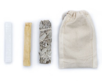 Smudging travel Kit, Energy Cleansing & Smudging Kit, incense, smudging, gifts for her, wiccan, pagan, witch kit. Uk only