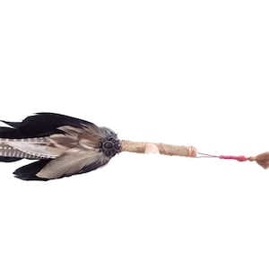 Smudging wand, natural feathers, driftwood, incense stick, smudging feather, Large Smudging for Cleansing & Ceremony Work, ritual tool