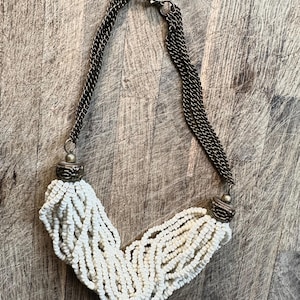 Vintage 26 strands pearl beaded multi strand necklace, Ritual necklace, Vintage, Witchcraft, Wiccan, Wicca, boho, gifts for her