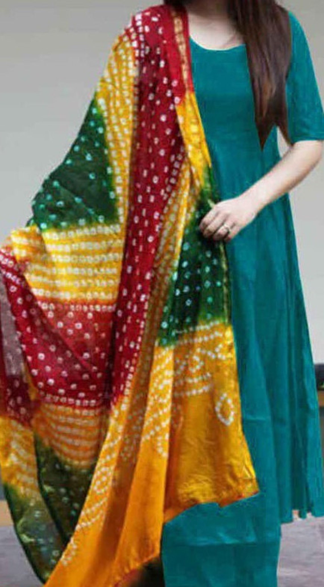 Rajasthani Bandhani Print Dupatta Indian Traditional Dupatta Etsy