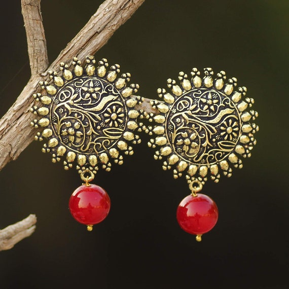 ethnic stud earrings