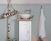 Washbasin Guests Bathroom Country House Washbasin with Base Cabinet Vintage Country Style Bathroom Furniture Nostalgia Countertop Washbasin