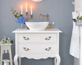 Romantic country house vanity quot Kulina quot sink with base cabinet Shabby Chic Nostalgia bathroom furniture
