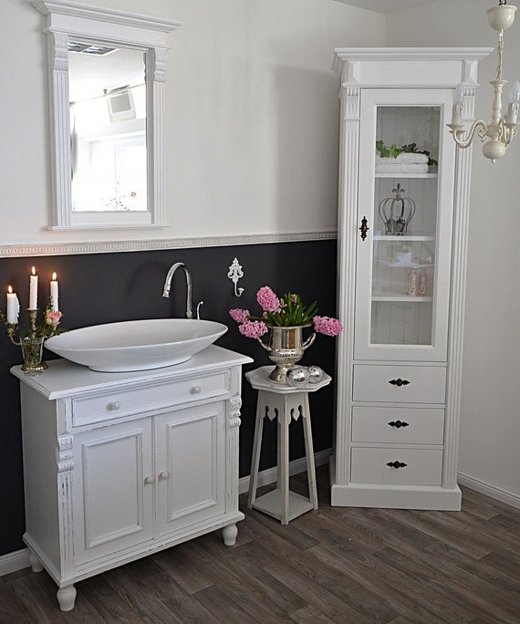 Shabby chic vanity cheap units for bathroom