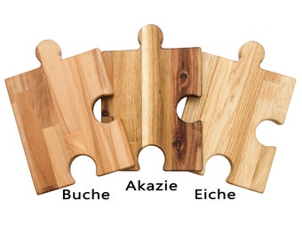 Puzzle serving and cutting board (variant with 2 holes)