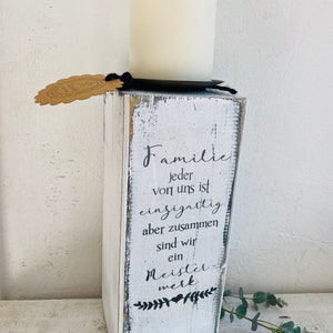 Kerzenständer Kerzenblock Holz Familie