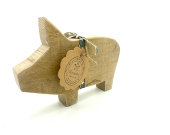 Wooden pig "Lupi" small wooden pig