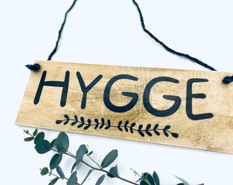 Holzschild Türschild hygge