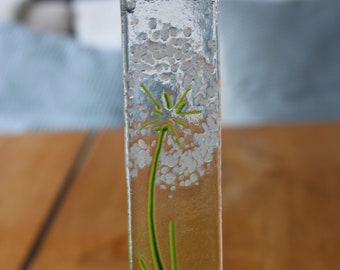 Anhänger Glas Pusteblume weiss