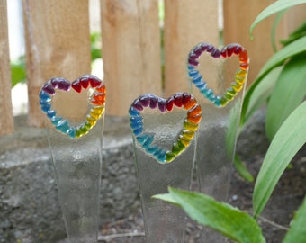 Blumenstecker Herz Chakra Farben