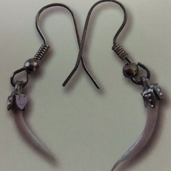 Western Diamondback Rattlesnake Fang Earrings