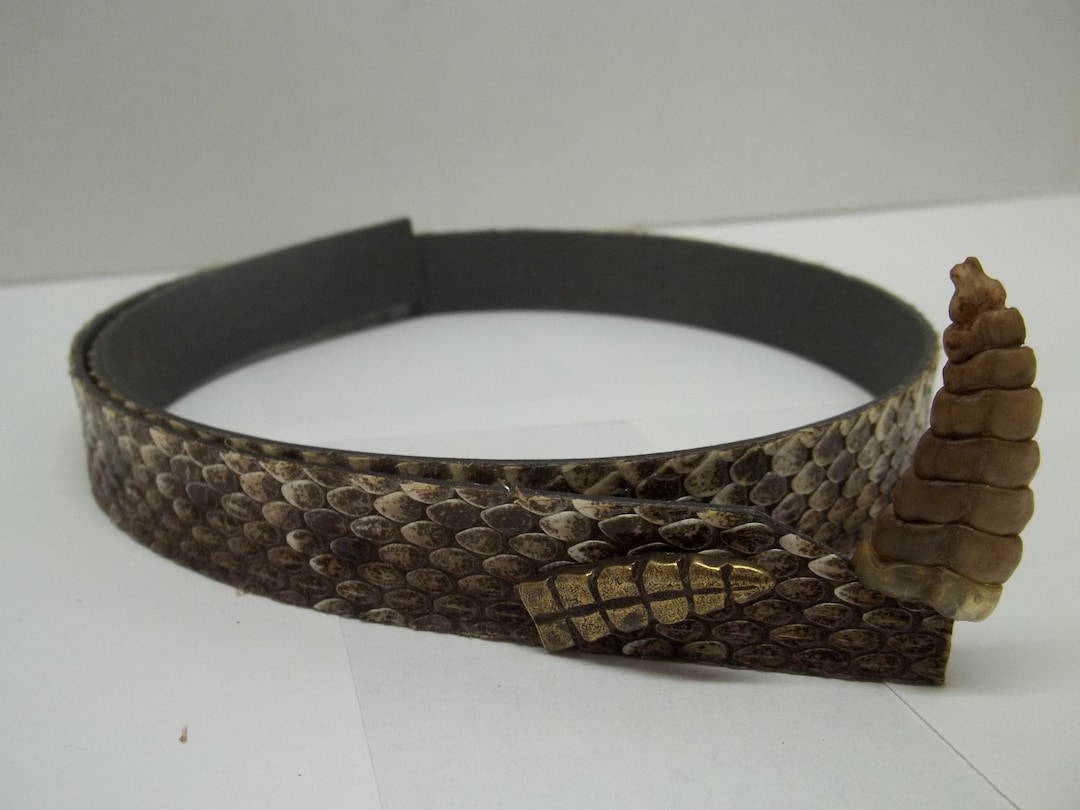 3/4 Inch Western Diamondback Rattlesnake Hatband W/ Rattle Etsy