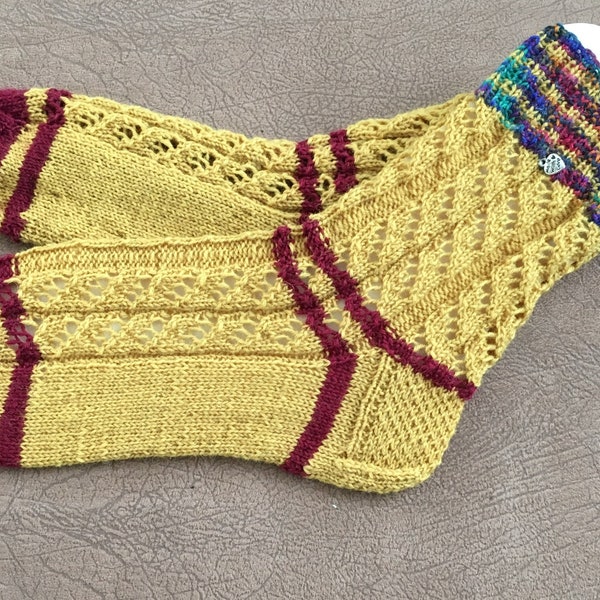 Wollsocken handgestrickt, Socken Gr. 40/41, Haussocken