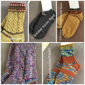 Wollsocken, im Wunsch Design handgestrickt und in allen Größen auf Bestellung gestrickt Bild 3