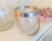 Shabby old mini ice cube container wind light silver franske