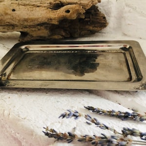 France *old butter dish *silver-plated brass patina shabby No 1
