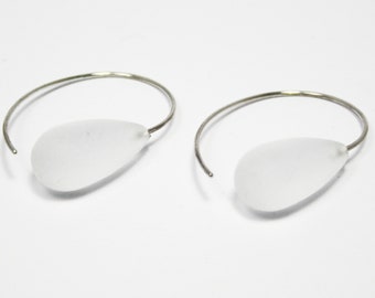 Earrings rock crystal 925 silver matt