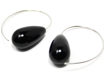 Earrings Onyx 925 Silver