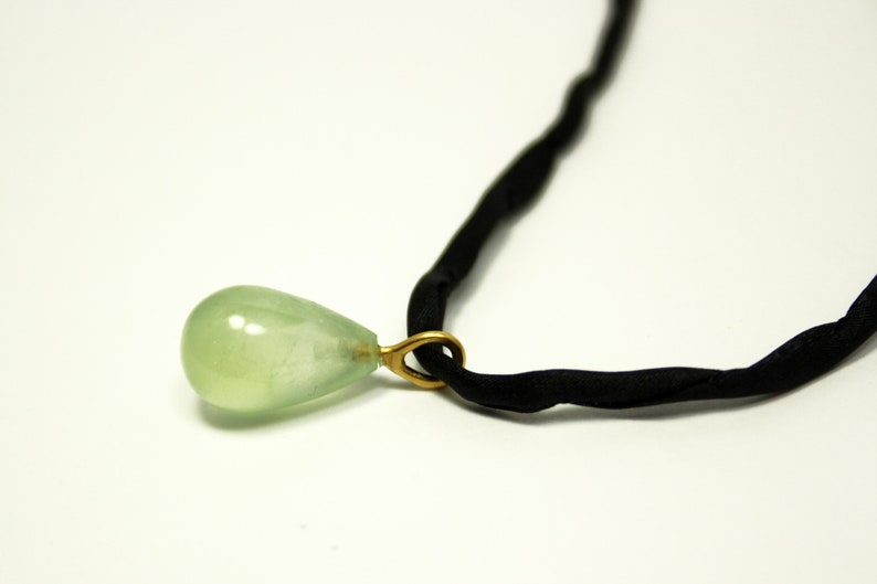 Pendant Prehnit e.g 925 silver plated
