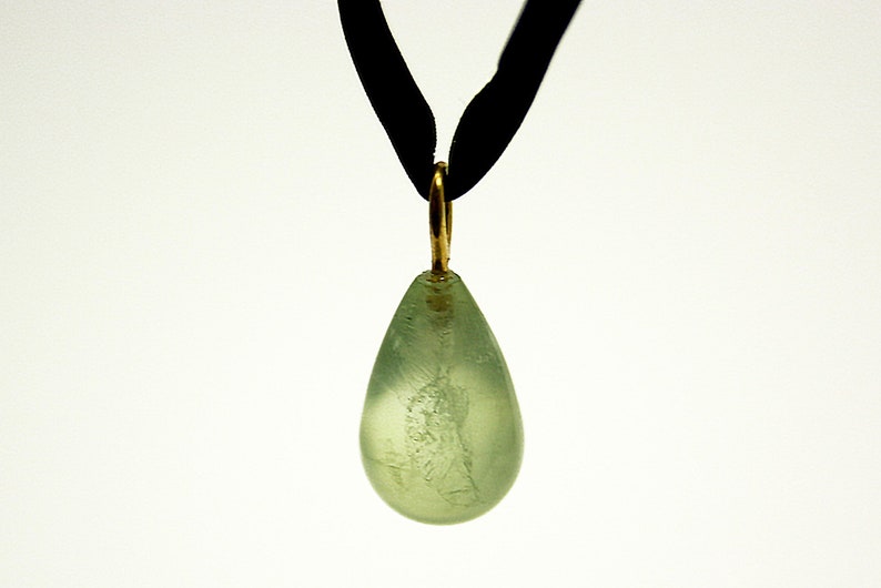 Pendant Prehnit e.g 925 silver plated
