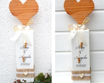 Holzstele mit Wunschtext, shabby chic, Muttertag, Valentinstag, Hochzeitsgeschenk