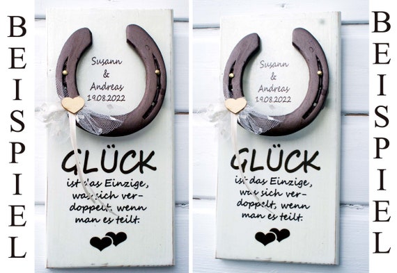 Bear And Bee Hochzeitskarte Mit Hufeisen - Große Glückwunschkarte Zur Hochzeit