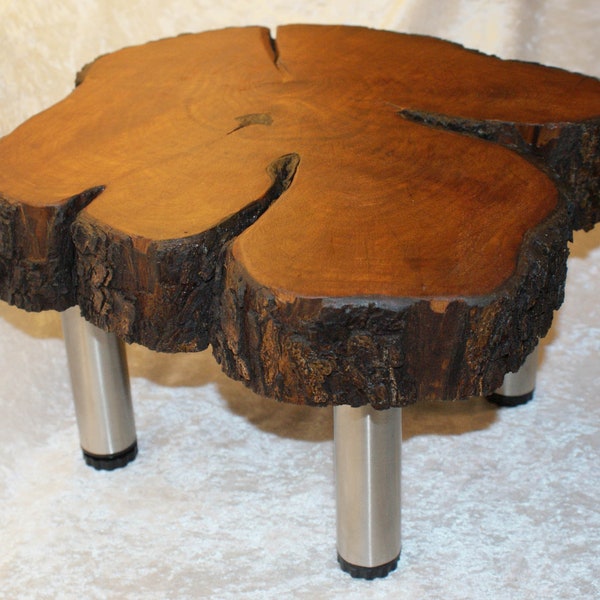 Baumscheibe, TISCH, Beistelltisch 42 cm, Birnbaum, Holzkunst