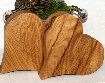 WOODEN HEARTS made of OAK, #WoodenHeart, OakHeart 15, 17 or 20 cm wedding gift, gift idea for mother, grandma...