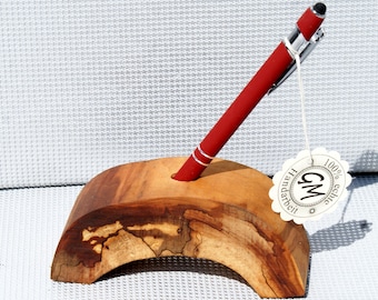 Ballpoint pen holder made of local wood, men's gift, holder for ballpoint pens