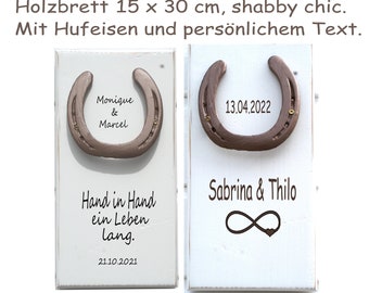 Horseshoe for a WEDDING, customizable lucky charm as a wooden sign, miracle, wedding, RIDER, LUCK