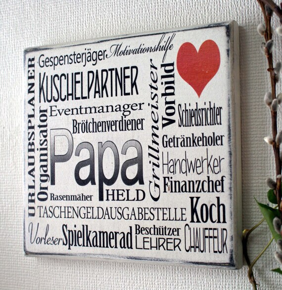 Vatertag Geschenkidee Holzschild Papa Vatertag Etsy