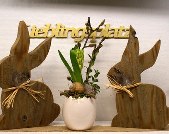 HASE, Osterhase aus Holz, Hasen Holzhase, Frühjahrsdeko, Frühling OSTERN