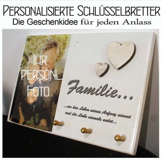 Personalisiertes Schlusselbrett Geschenkidee Mit Eigenem Etsy