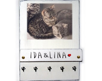 Cat wardrobe key board with personal photo and name, UNIQUE, cat supplies