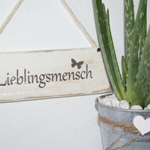 Holzschild Lieblingsmensch, shabby chic, Geschenk für Lieblingsmensch afbeelding 4