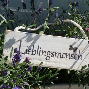 Holzschild Lieblingsmensch, shabby chic, Geschenk für Lieblingsmensch afbeelding 2