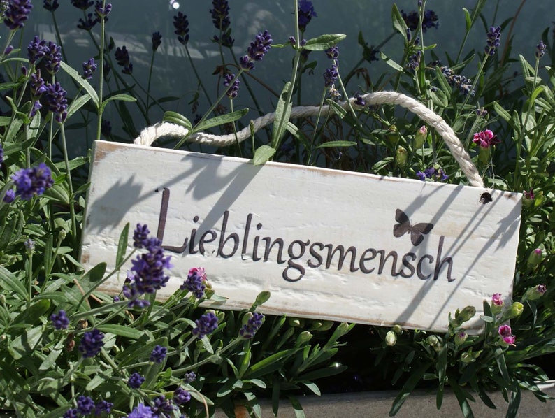 Holzschild Lieblingsmensch, shabby chic, Geschenk für Lieblingsmensch afbeelding 2