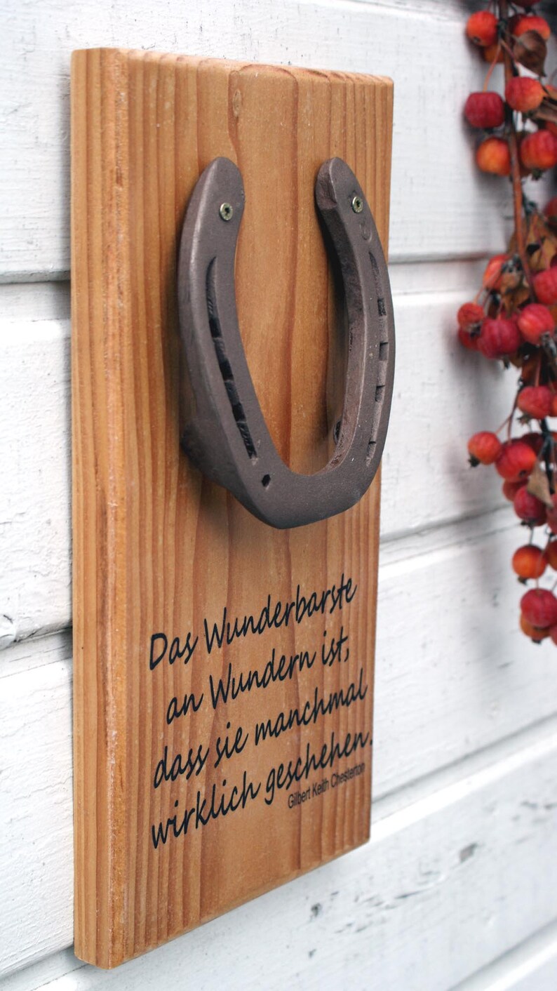 Hufeisen Glücksbringer als Holzschild Wunder Hochzeit Etsy