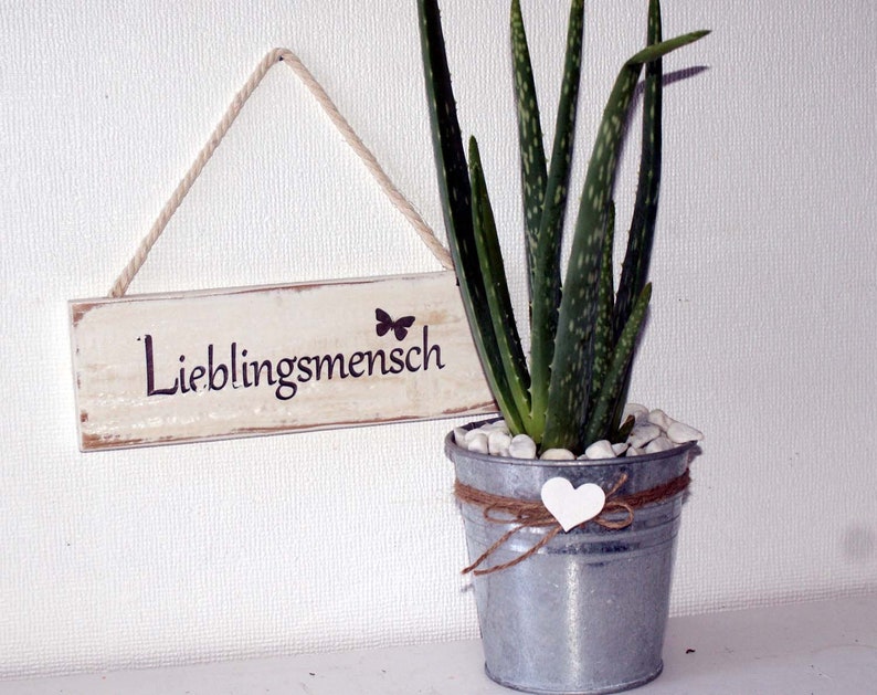 Holzschild Lieblingsmensch, shabby chic, Geschenk für Lieblingsmensch afbeelding 3