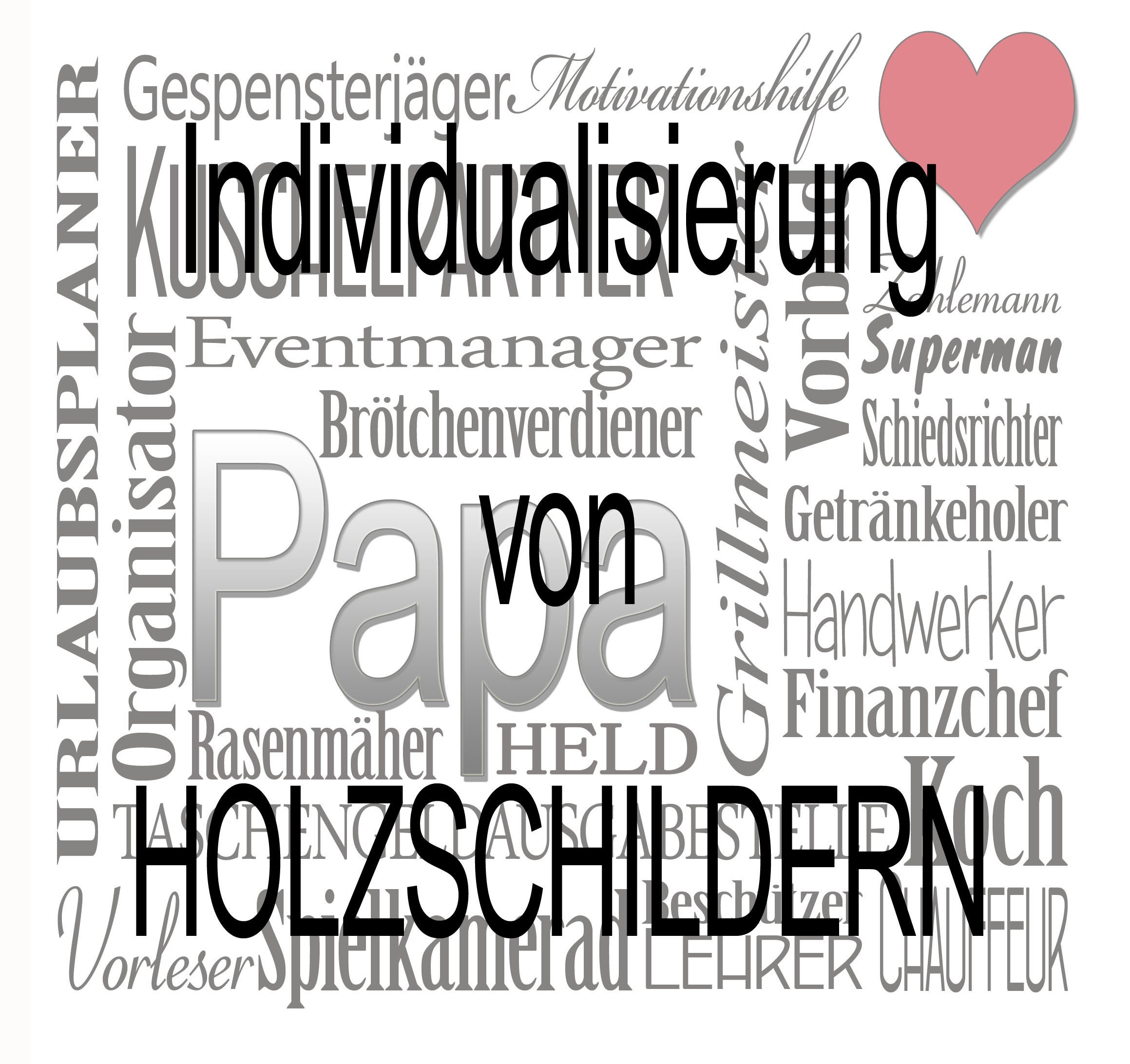 Individual HOLZSCHILDER, personalized signs