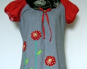 Tunic Dress Pendant Flower Application