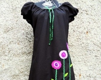 Tunic Dress Pendant Flower