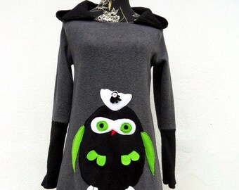 Owl Owl tunic bird dress Winter Tunic