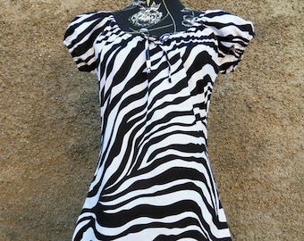 Zebrakleid  Zebra Streifen schwarz weiß